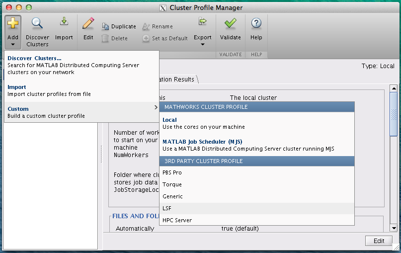 Cluster Profile Manager: new LSF cluster